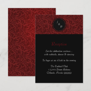 Damassé rouge - Invitation de réception