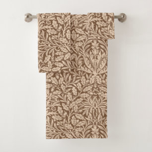 Damassé, Taupe et beige floraux de Nouveau d'art