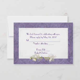 Damassé Violet RSVP