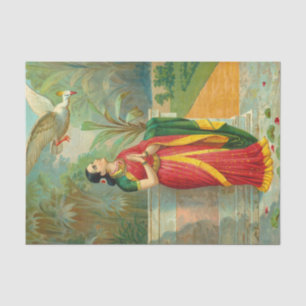 Damayanti and the Swan by Raja Ravi Varma Tissue Paper