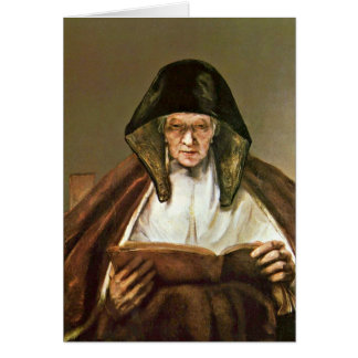 Dame âgée de lecture par Rembrandt Van Rijn