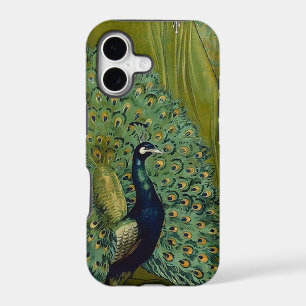 Dame Art Nouveau & Illustration Vintage de Paon 