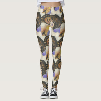 dame au champignon brun ton beige leggings