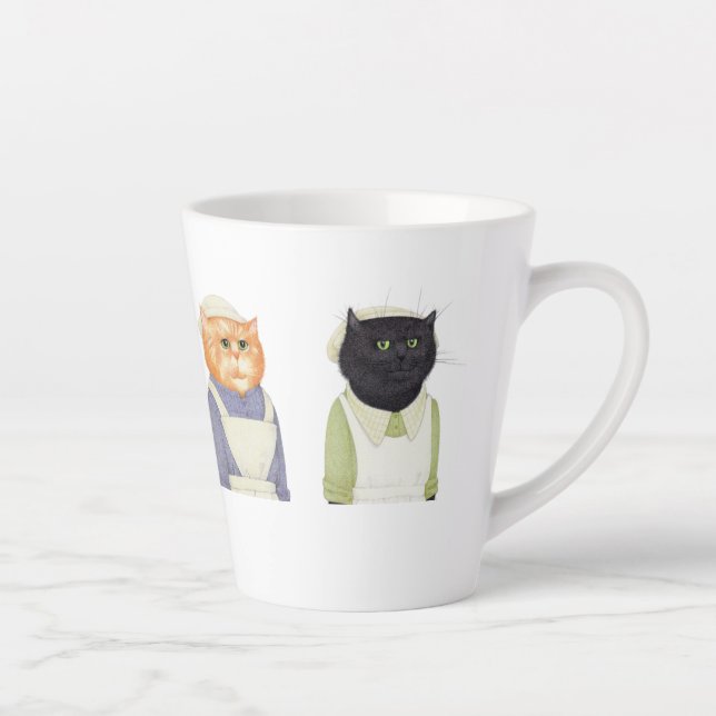 DAME CATS Latte Mug (Droite)