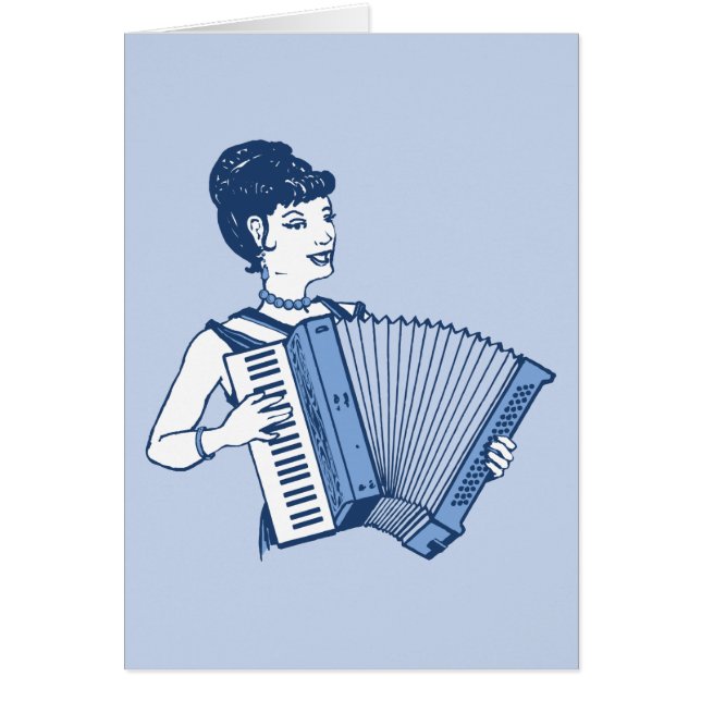 Dame d'Accordion rétro (Devant)