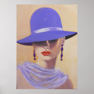 DAME DANS UN CASQUETTE BLEU, POSTER