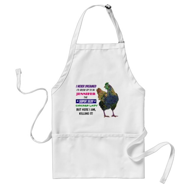 Dame de poulet personnalisable - Tablier standard (Devant)