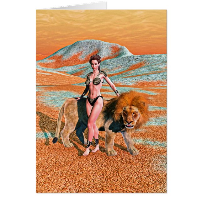 Dame et Lion (Devant)