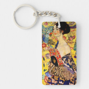 Dame Gustav Klimt avec ventilateur