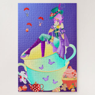 Dame hantée dans Teacup Jigsaw Puzzle