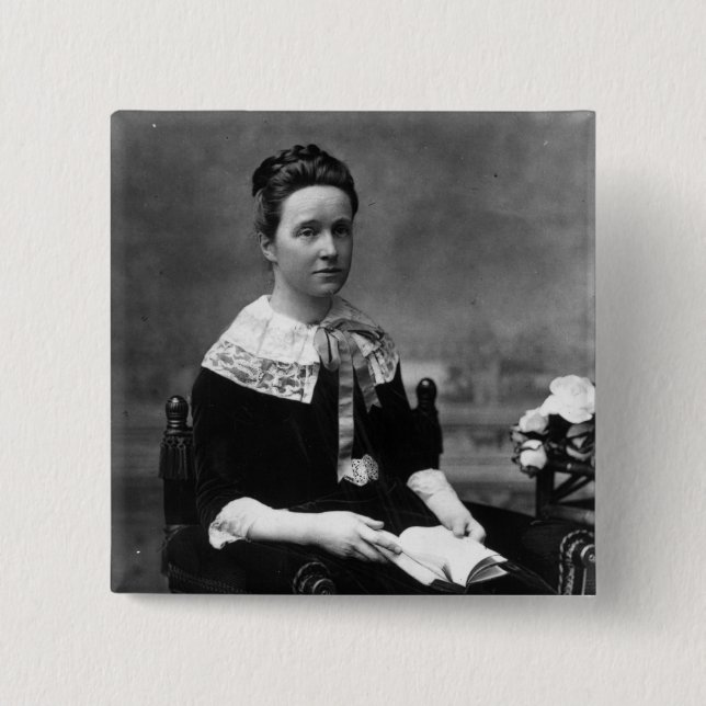 Dame Millicent Fawcett, c.1880 2 Inch Square Button (Front)