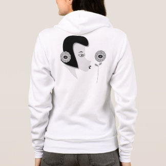 dames à capuchon de sweat shirt zippered