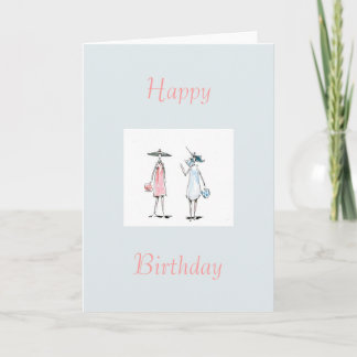 Dames à déjeuner Bonne carte d'anniversaire