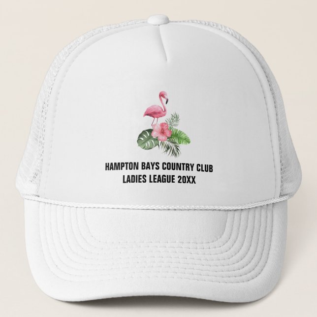 Dames customisées Golf League Casquette - Nom du c (Devant)