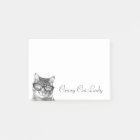 Dames de chat folles Post-it® | kitty en lunettes