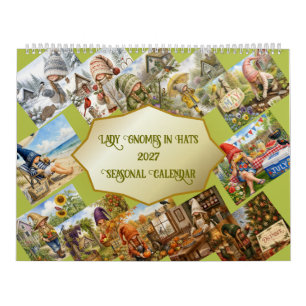 Dames Gnomes en Chapeaux 2027 Calendrier folkloriq
