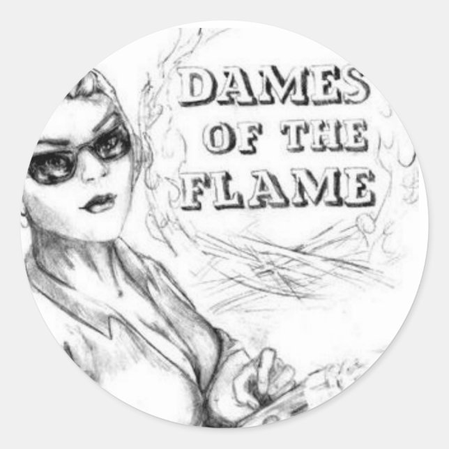 Dames of the Flame Classic Round Sticker (Front)