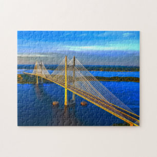 Dames Point Bridge Florida. Jigsaw Puzzle