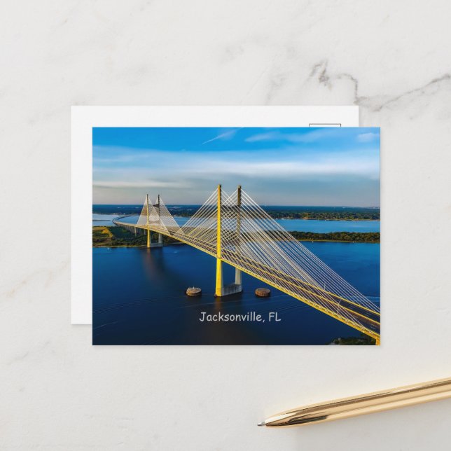 Dames Point Bridge, Jacksonville Postcard (Front/Back In Situ)