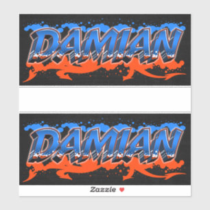 Damian Vorname Name Graffiti Aufkleber Sticker