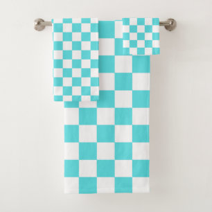 Damier bleu turquoise classique