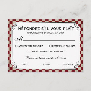 Damier de Steampunk épousant des cartes de RSVP