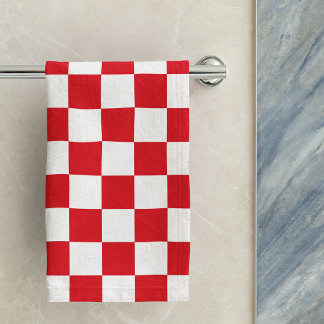 Damier Géométrique Rouge Croate