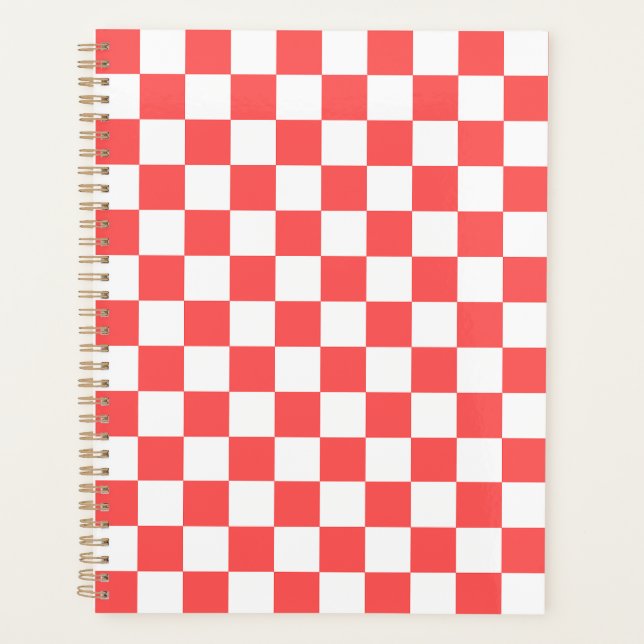 Damier rouge corail classique (Devant)