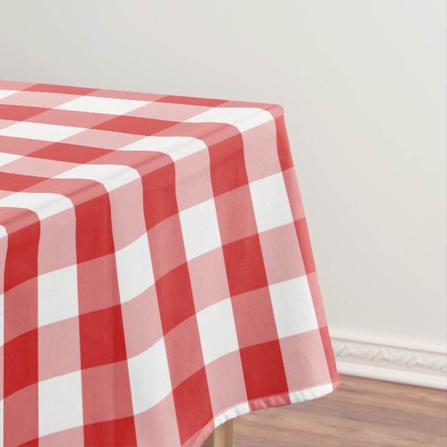 Damier rouge de la nappe "60x84" (In Situ)