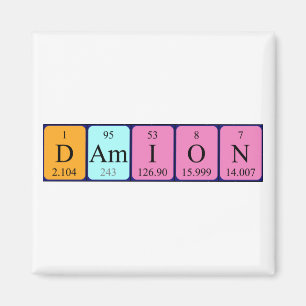 Damion periodic table name magnet