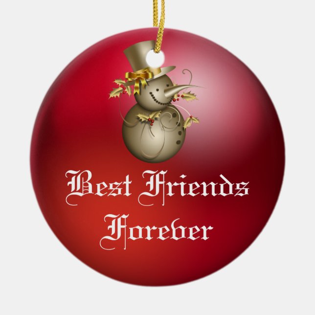 D'amis ornement de Noël de coeur pour toujours (Devant)