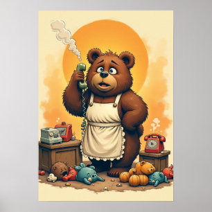 Dammit Mom Frustrated Parent Sticker Chaos Coordin Poster