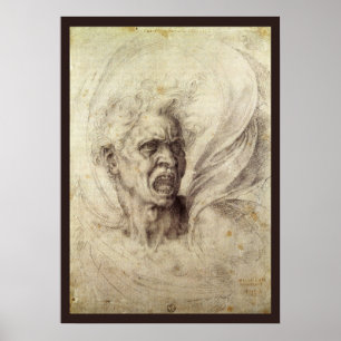 Damned Soul by Michelangelo Poster