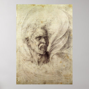 Damned Soul by Michelangelo Poster
