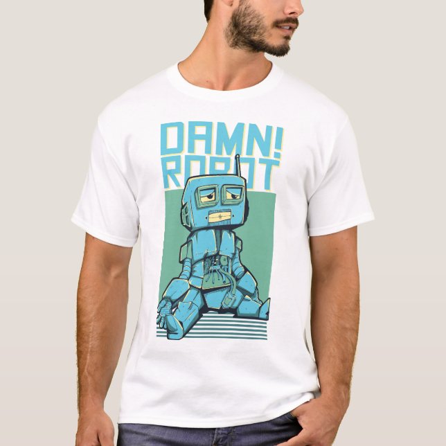 Damnn Robot T-shirt (Front)