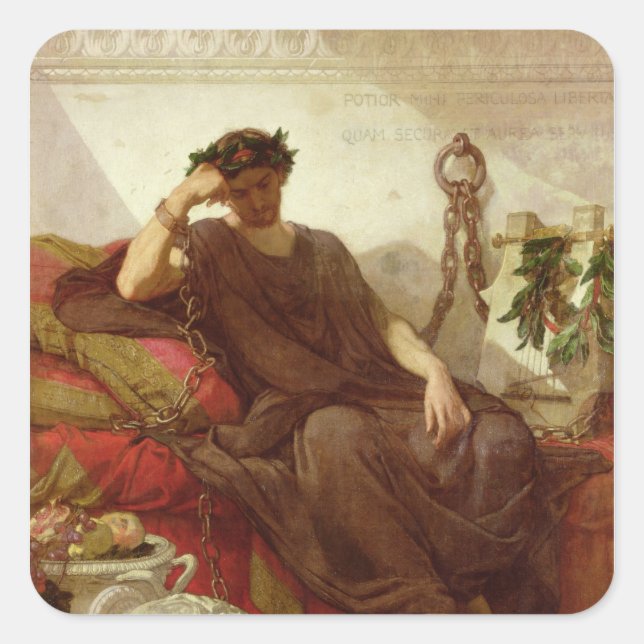 Damocles, 1866 square sticker (Front)