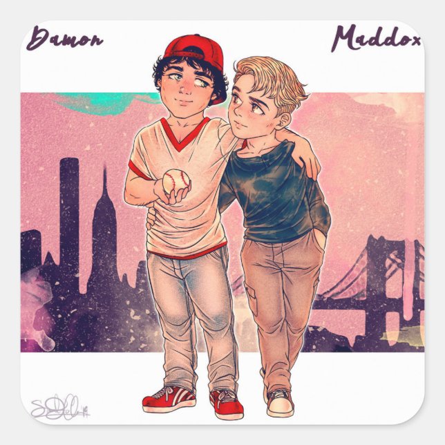 Damon and Maddox Sticker (Front)