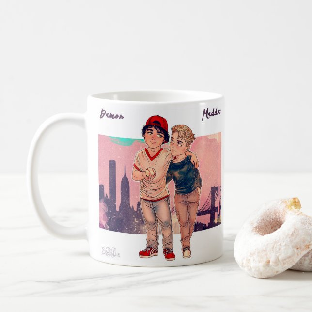 Damon et tasse de Maddox (Avec donut)