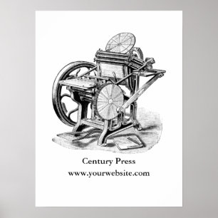 Damon & Peets letterpress print shop poster