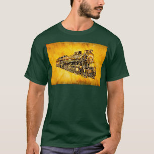 Dampflok locomotive vintage 4 T-Shirt