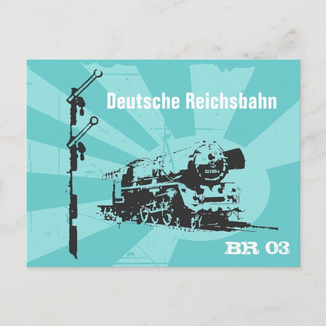 Dampflokdesign Reichsbahn Postcard (Front)