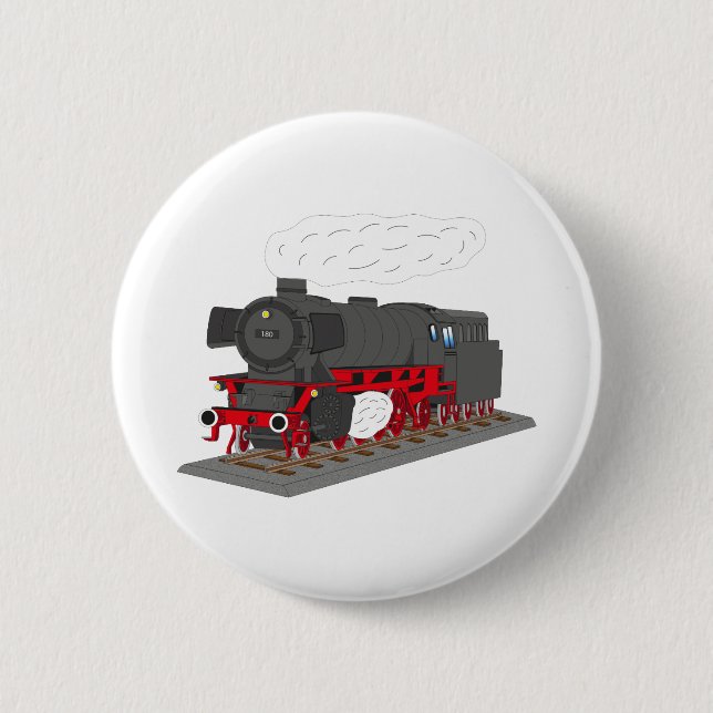 Dampflokomotive 2 Inch Round Button (Front)