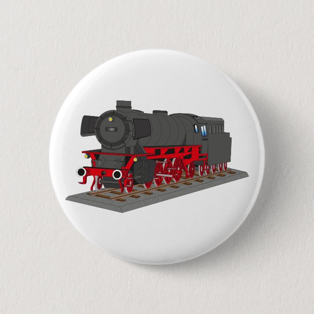 Dampflokomotive 2 Inch Round Button (Front)