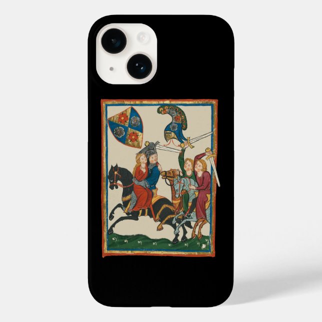 Damsel In Distress, 14th Century Medieval Art Case-Mate iPhone Case (Back)