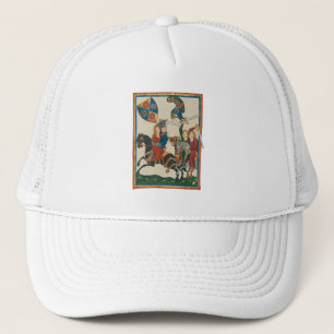 Damsel In Distress, 14th Century Medieval Art Trucker Hat
