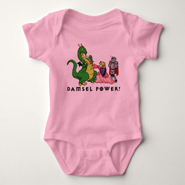 Damsel Power Baby Bodysuit (Front)
