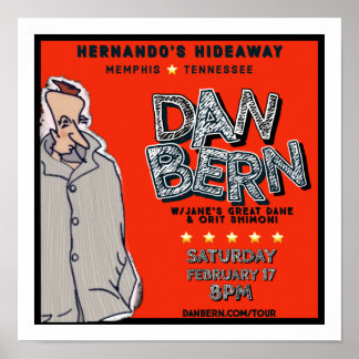 Dan Bern Winter Tour 2024 Poster (HH)