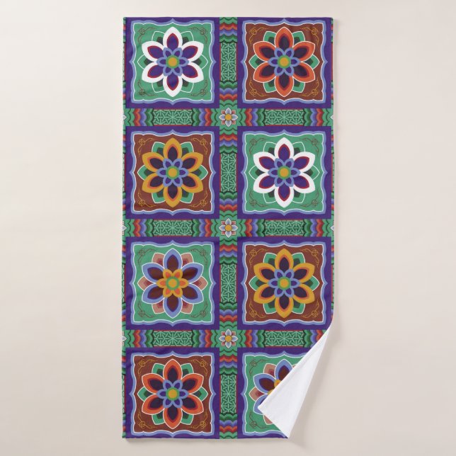 Dan-cheong. Korean traditional temple art.dancheon Bath Towel (Bath Towel)