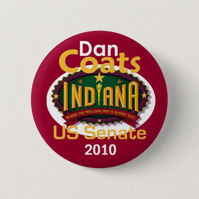 Dan COATS Senate Button (Front)