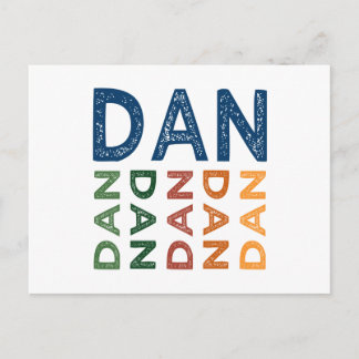 Dan Cute Colourful Postcard